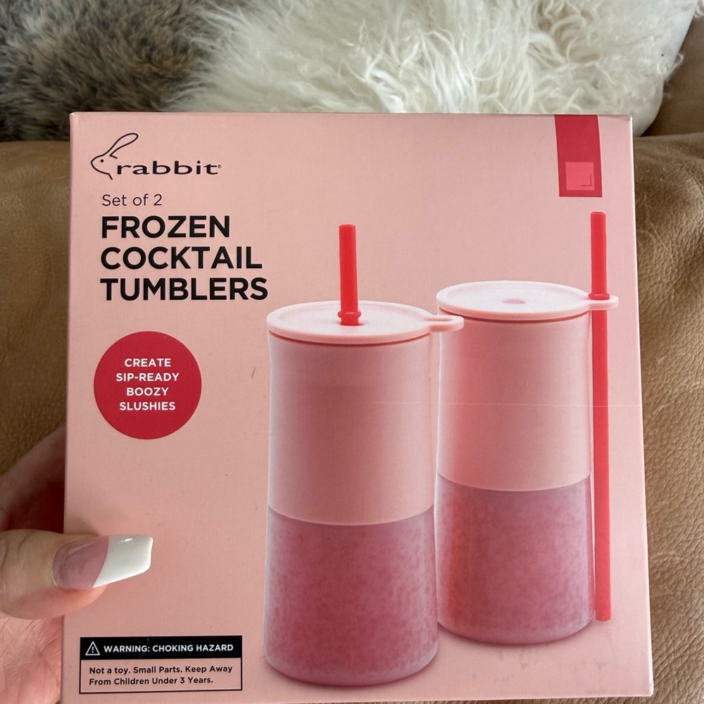 Rabbit Pink Frozen Cocktail Tumblers - Set of 2